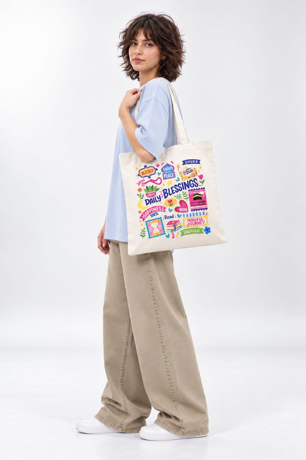 Salah & Shukr Inspirational Canvas Tote Bag