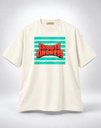 Choose Kindness Retro Block Oversized Unisex Oatmeal Cream T-Shirt