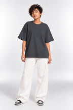 Deen Over Duniya Neon Graphic Oversized Unisex Grey T-Shirt