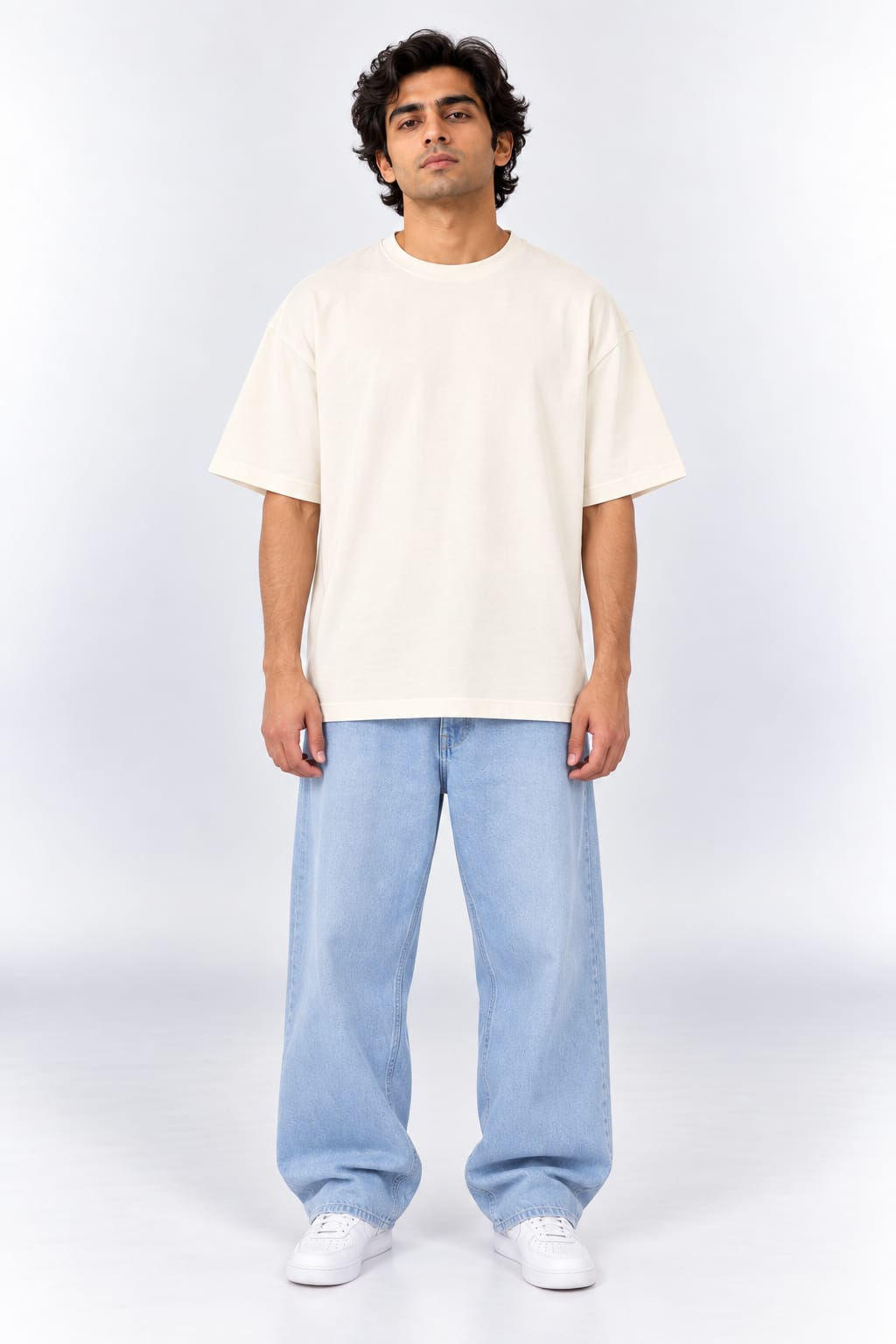 Vintage Lahore Travel Poster Oversized Unisex Oatmeal Cream T-Shirt