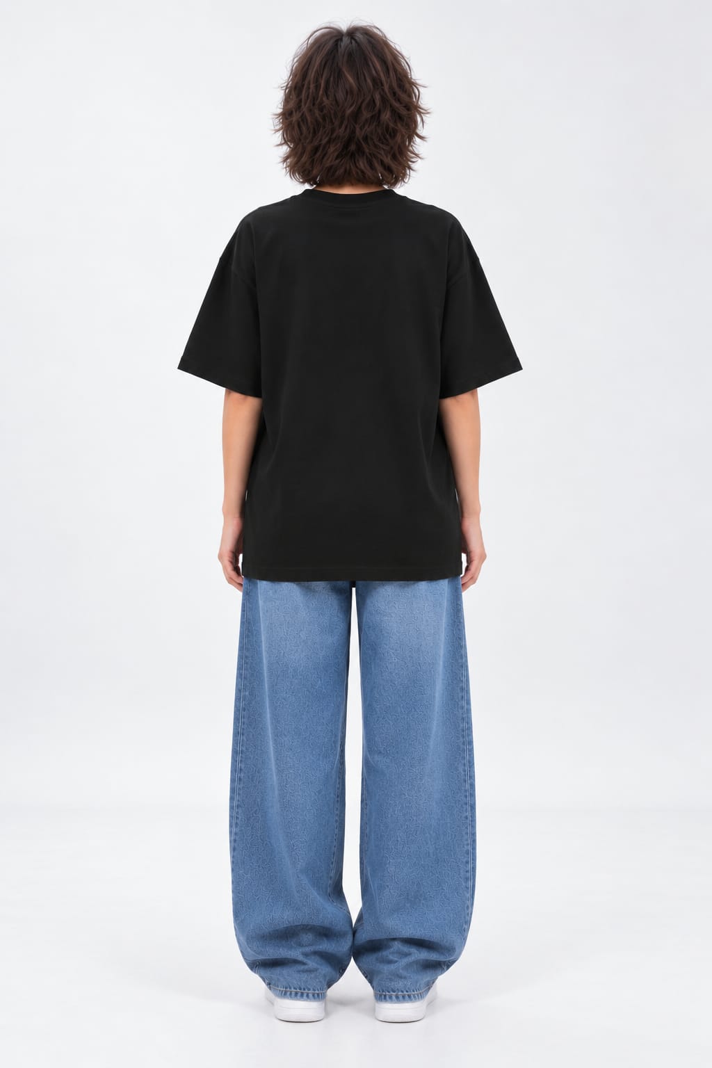 Sukoon ki Talash Hay Urdu Graphic Oversized Unisex Black T-Shirt