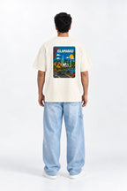 Vintage Islamabad Travel Poster Oversized Unisex Oatmeal Cream T-Shirt