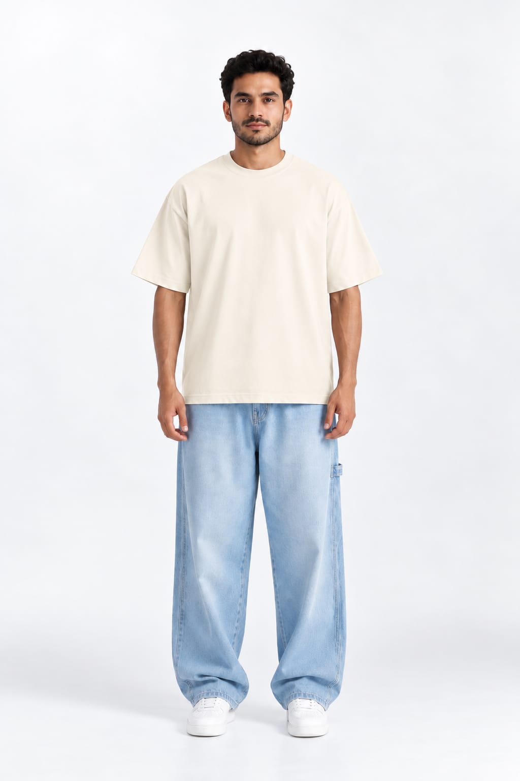 Vintage Islamabad Travel Poster Oversized Unisex Oatmeal Cream T-Shirt