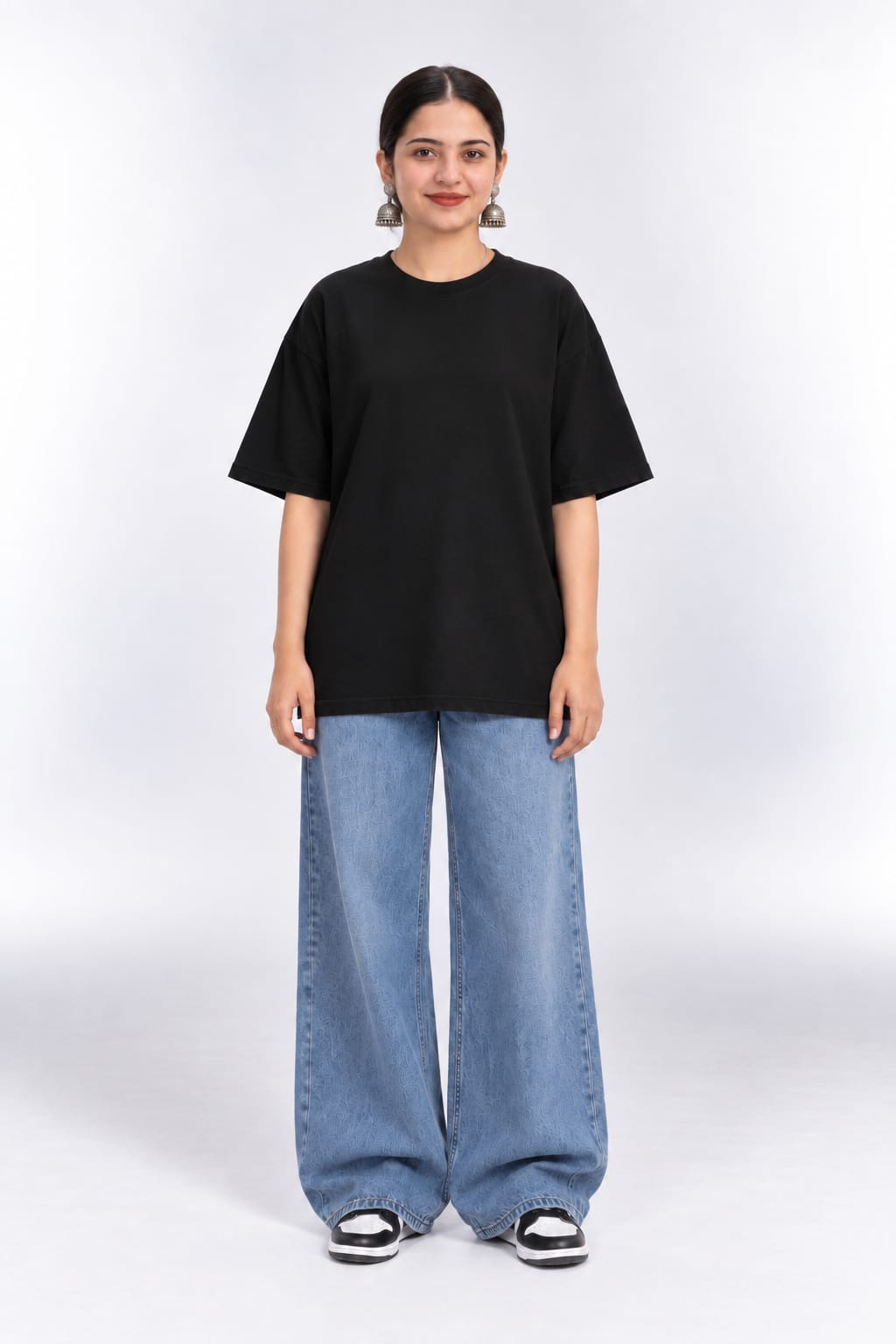 Vintage Multan Travel Poster Oversized Unisex Black T-Shirt