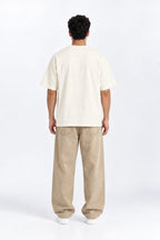 Gully Cricket Champion Oversized Unisex Graphic Oatmeal Cream T-Shirt