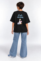 Baatein Kam Parhai Ziyada Oversized Unisex Urdu Graphic Black T-Shirt