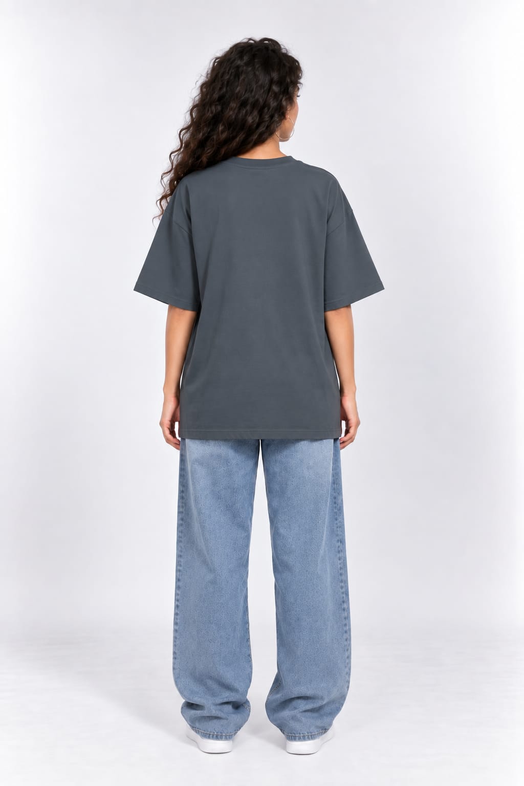 Umeed Per Duniya Qaim Hay Urdu Graphic Oversized Unisex Grey T-Shirt