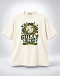 Gully Cricket Champion Oversized Unisex Graphic Oatmeal Cream T-Shirt