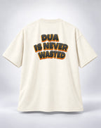 Dua Is Never Wasted Oversized Unisex Graphic Oatmeal Cream T-Shirt