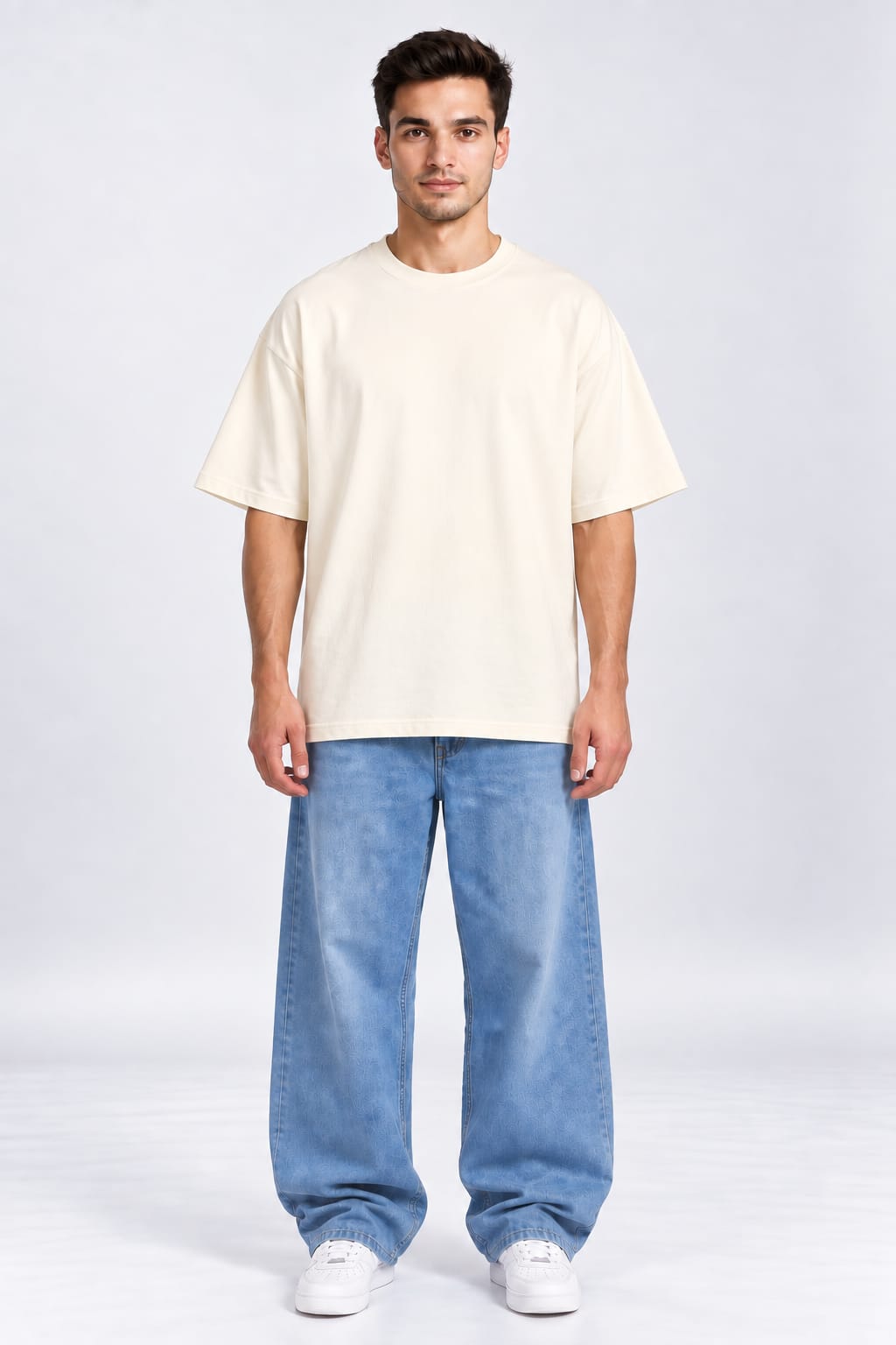 Dua Is Never Wasted Oversized Unisex Graphic Oatmeal Cream T-Shirt