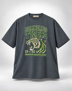 Cornered Tigers 1992 Graphic Oversized Unisex Grey T-Shirt
