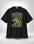 Cornered Tigers 1992 Graphic Oversized Unisex Black T-Shirt