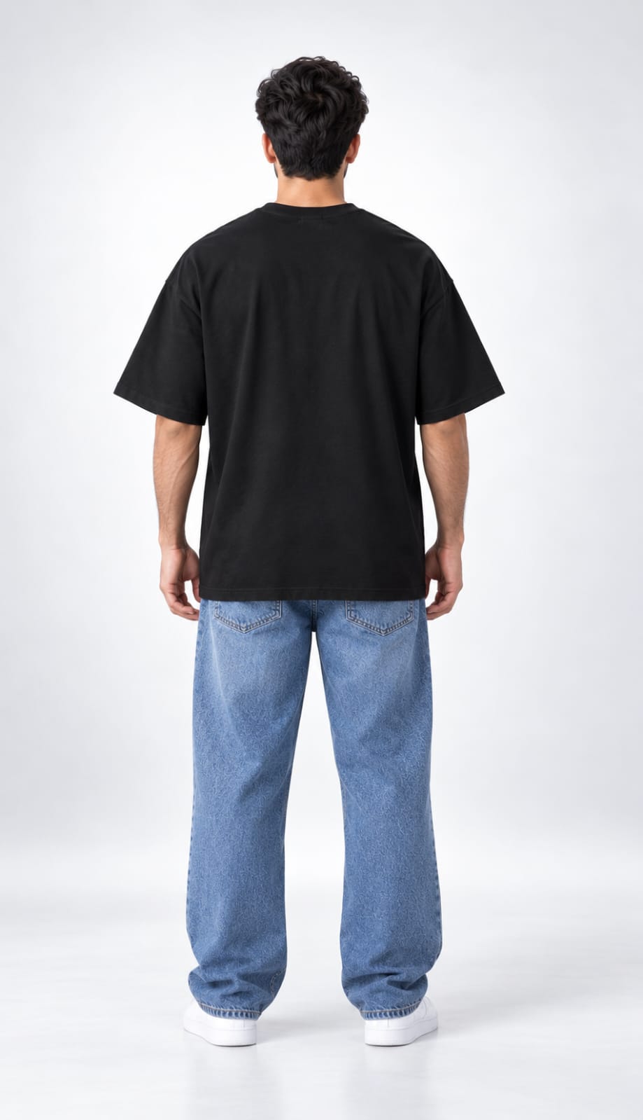 Coffee Satire Funny Graphic Oversized Unisex Black T-Shirt
