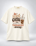 Iced Coffee Satire Oversized Unisex Graphic Oatmeal Cream T-Shirt