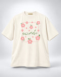 Zindagi Khoobsurat Hay Urdu Graphic Oversized Oatmeal Cream T-Shirt