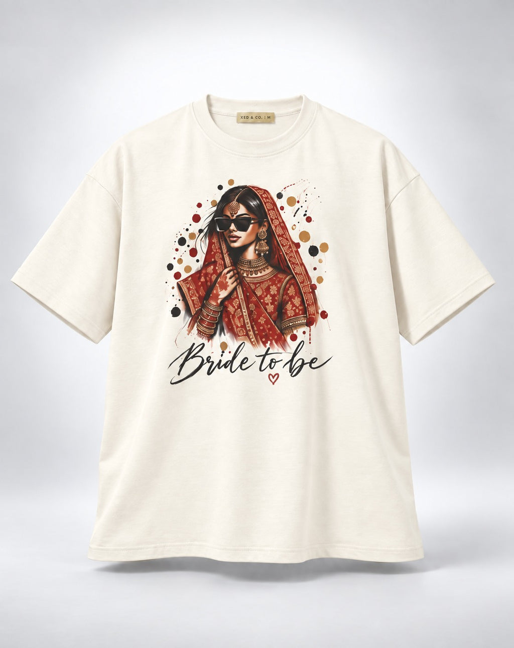 Desi Bride To Be Oversized Graphic Oatmeal Cream T-Shirt
