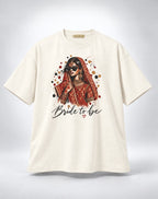 Desi Bride To Be Oversized Graphic Oatmeal Cream T-Shirt