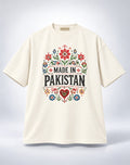 Made in Pakistan Truck Art Inspired Oversized Graphic Oatmeal Cream T-Shirt