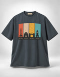 Pakistani Landmarks Vintage Panel Oversized Unisex Grey T-Shirt