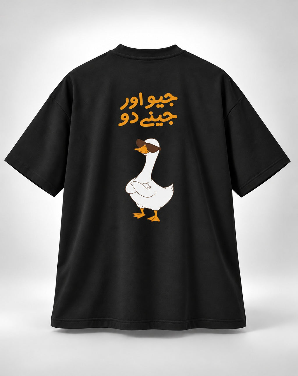 Jeo Aur Jeenay Do Oversized Unisex Urdu Graphic Black T-Shirt