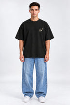 Kamyabi ki Khoj Urdu Graphic Unisex Oversized Black T-Shirt